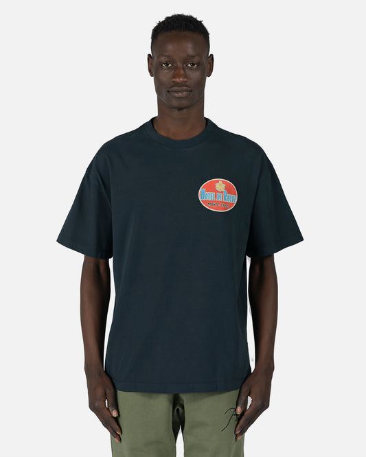 Rhude Men's T-Shirts Hotel de Rhude T-Shirt in Black