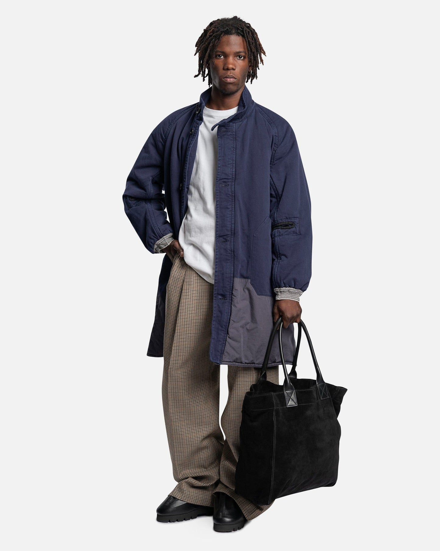 Maison Margiela Men's Jackets Hybrid Padded Coat in Navy