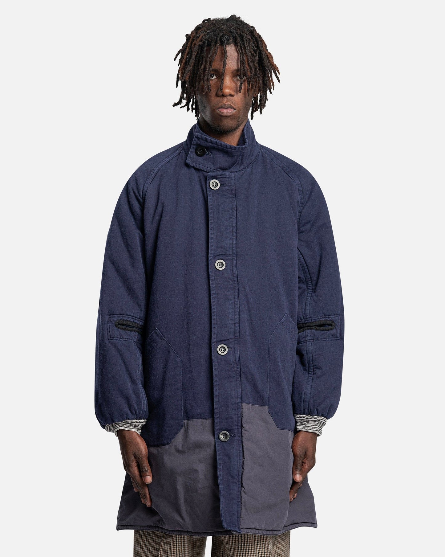 Maison Margiela Men's Jackets Hybrid Padded Coat in Navy