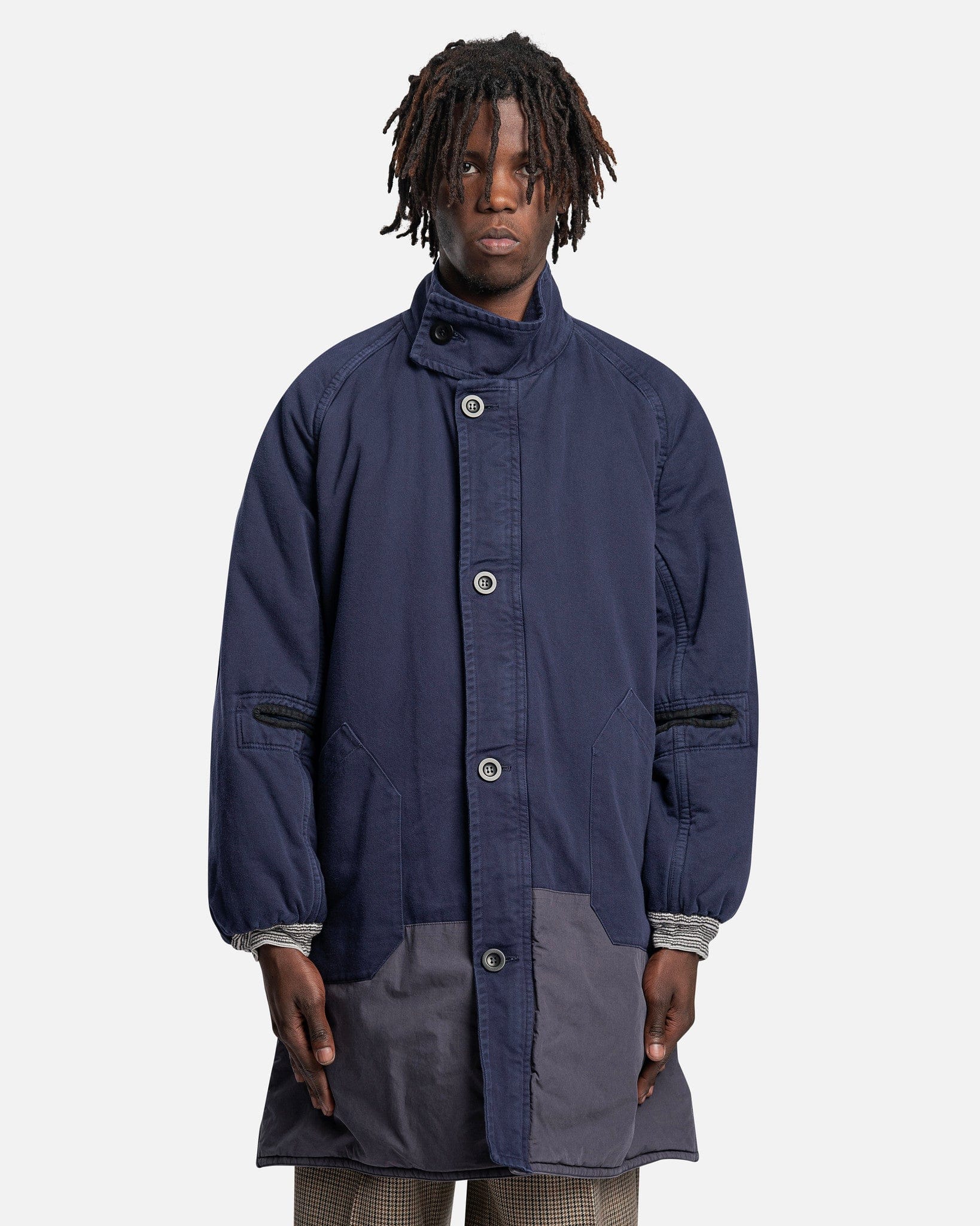 Maison Margiela Men's Jackets Hybrid Padded Coat in Navy