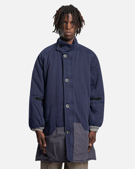 Maison Margiela Men's Jackets Hybrid Padded Coat in Navy