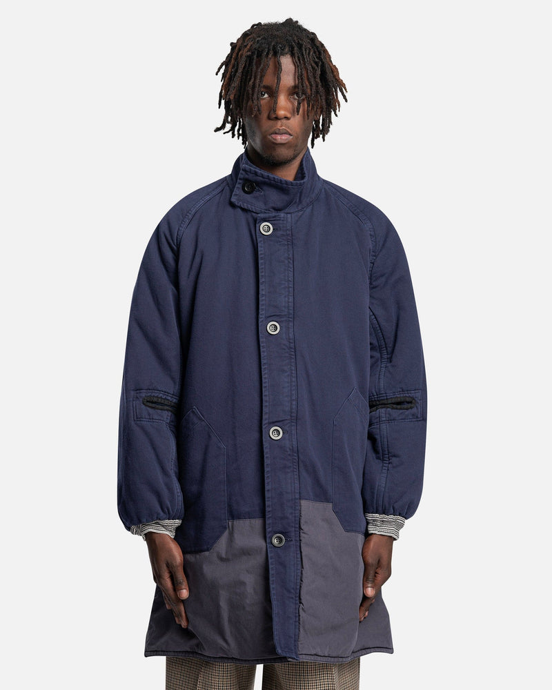 Maison Margiela Men's Jackets Hybrid Padded Coat in Navy