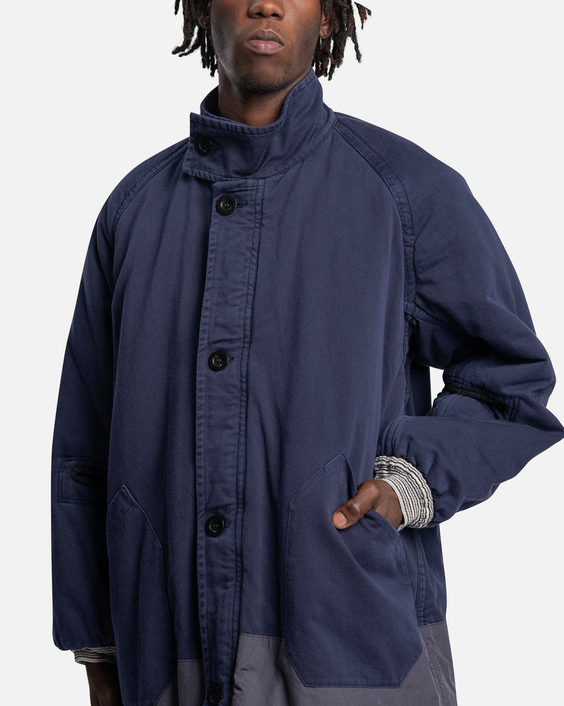 Maison Margiela Men's Jackets Hybrid Padded Coat in Navy