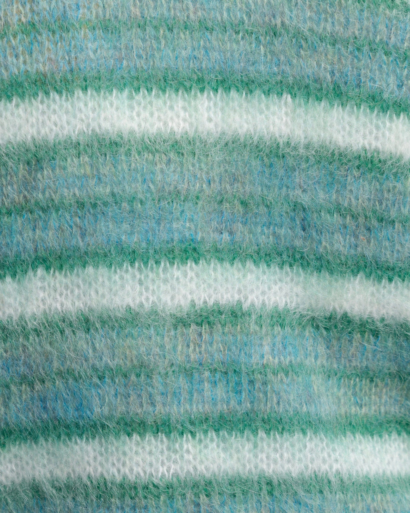 Marni Men's Sweater Iconic Brushed Striped Cardigan in Turquoise