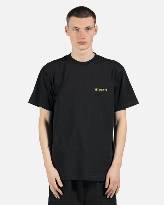 VETEMENTS Men's T-Shirts Iconic Logo Tee in Black