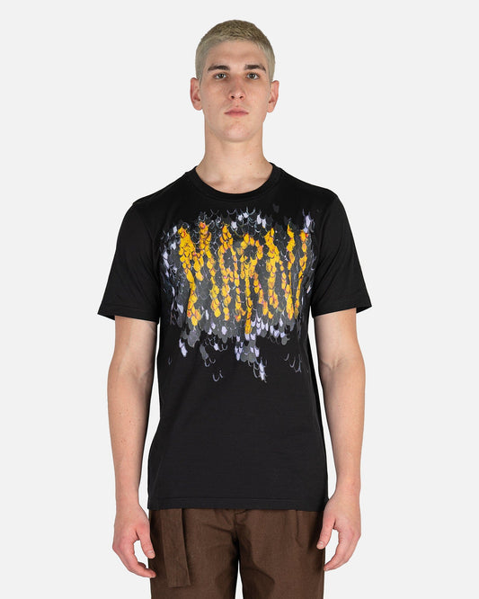 Marni Men's T-Shirts Impressions Logo T-Shirt in Black