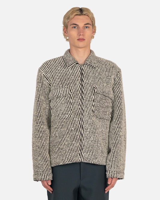 Jil Sander Men's Shirts Jacquard Knit Shirt in Open White