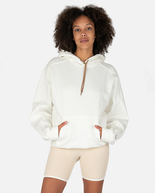 Nike Women Sweaters Jacquemus Fleece Hoodie in Sail/Driftwood