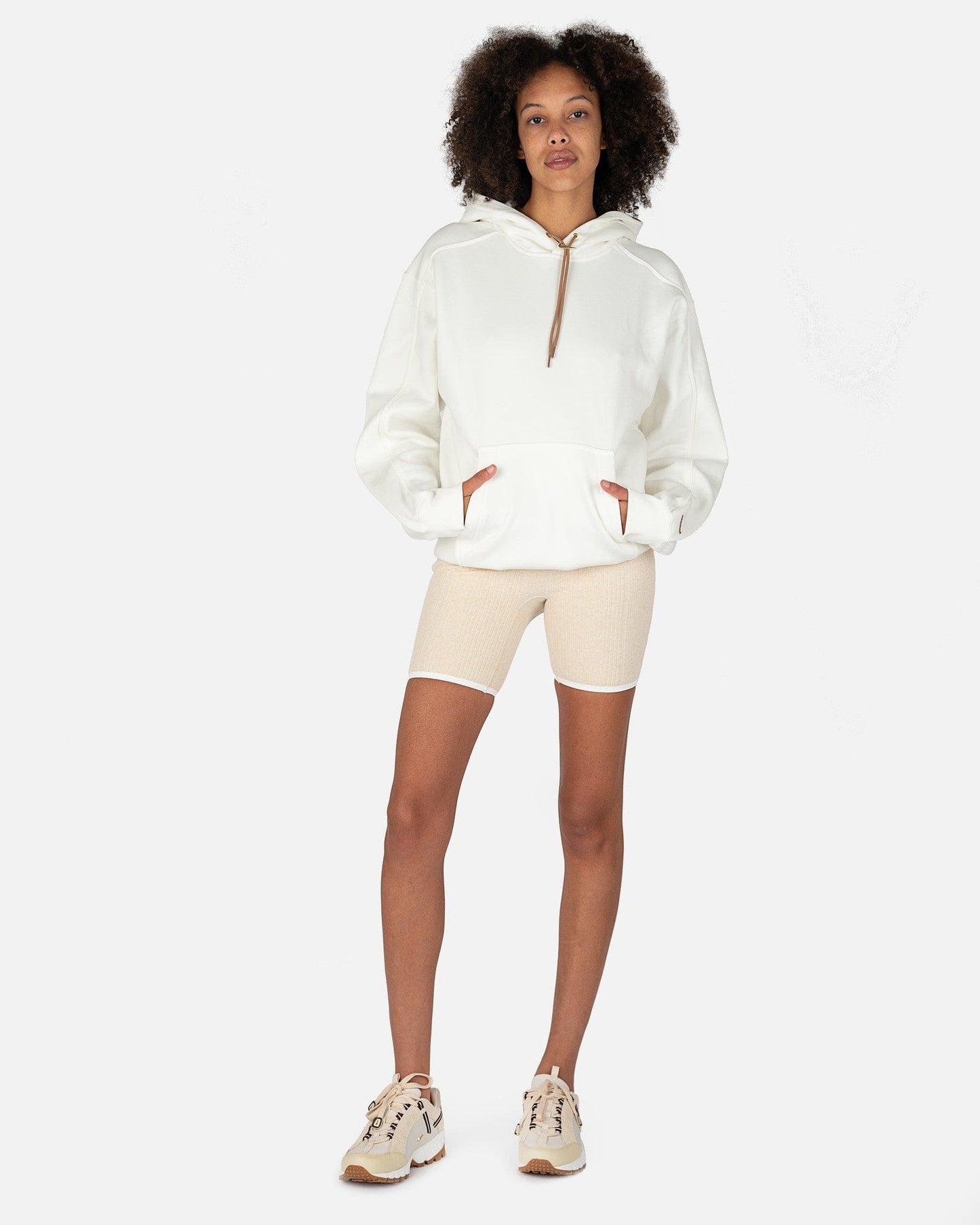 Nike Women Shorts Jacquemus Shorts in Pearl/White