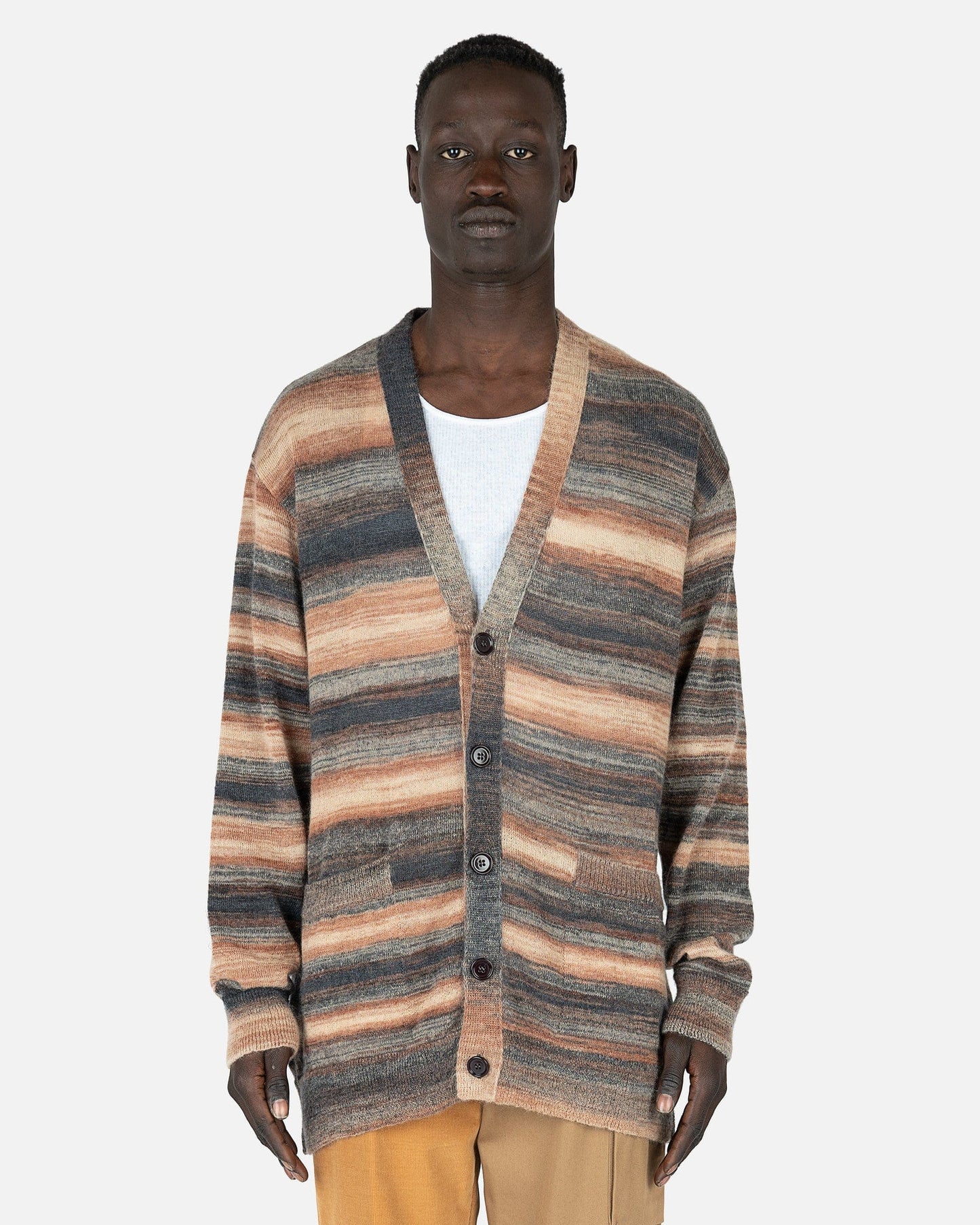 Dries Van Noten mens sweater Jaoud Cardigan in Brown