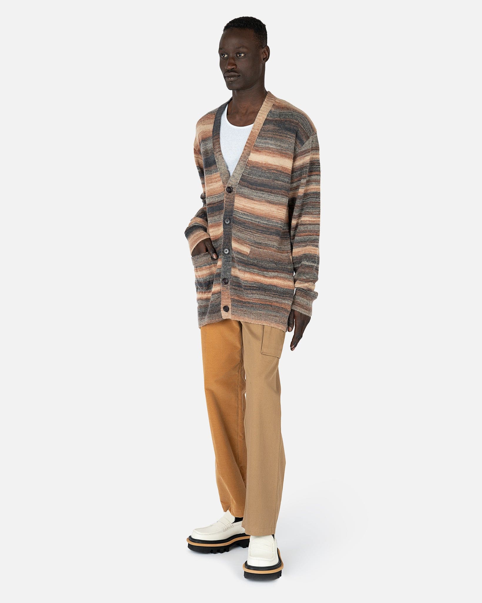 Dries Van Noten mens sweater Jaoud Cardigan in Brown