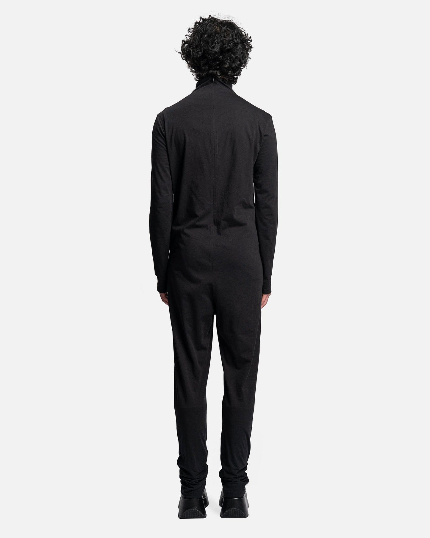 Raf Simons mens sweater Jersey Bodysuit with Turtleneck in Black