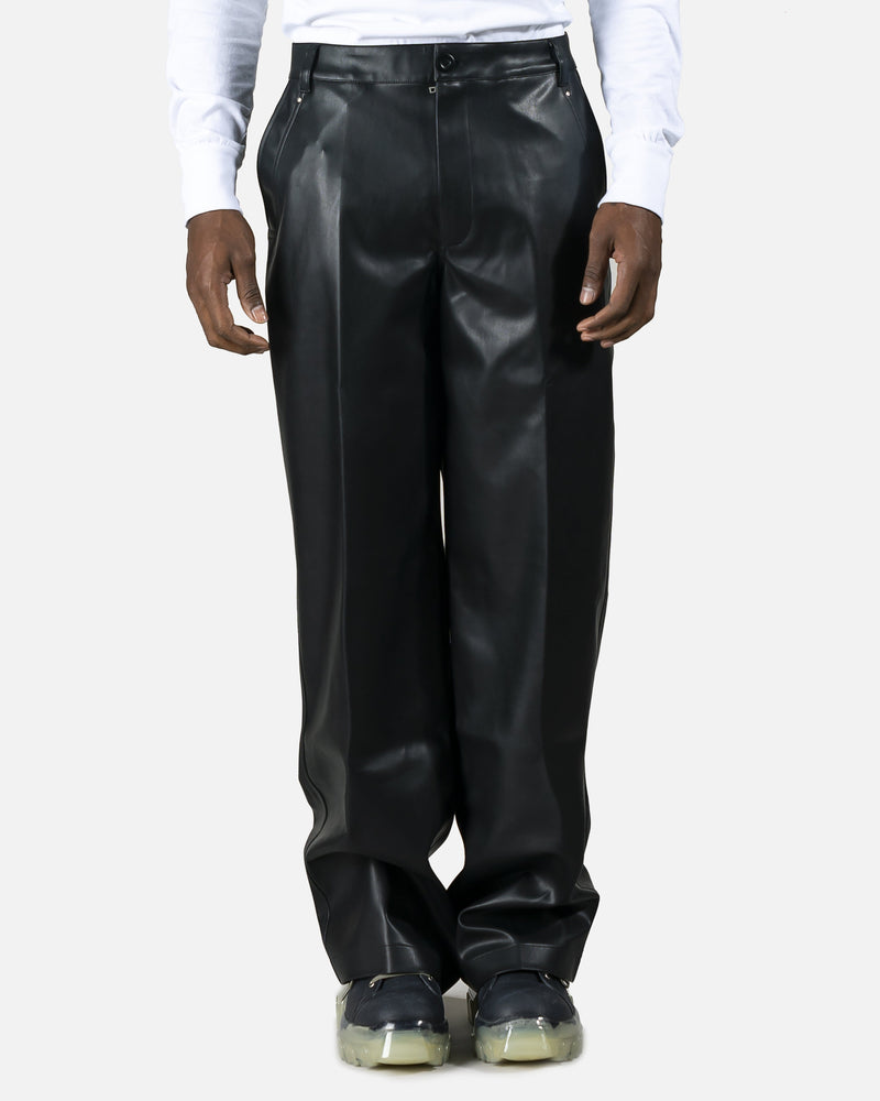 Rick Owens DRKSHDW Men's Pants Jet Vegan Leather Trousers in Black