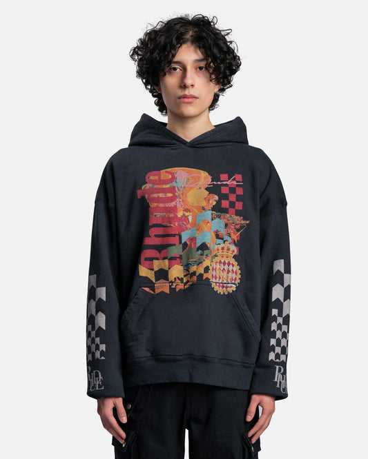 Rhude Men's Sweatshirts Joyride Hoodie in Vintage Black