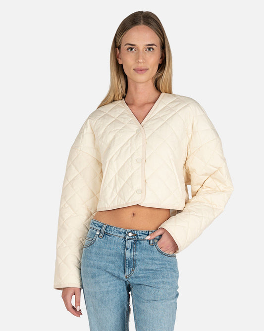 Nanushka Women Jackets Jula Poplin Quilted Jacket in Creme