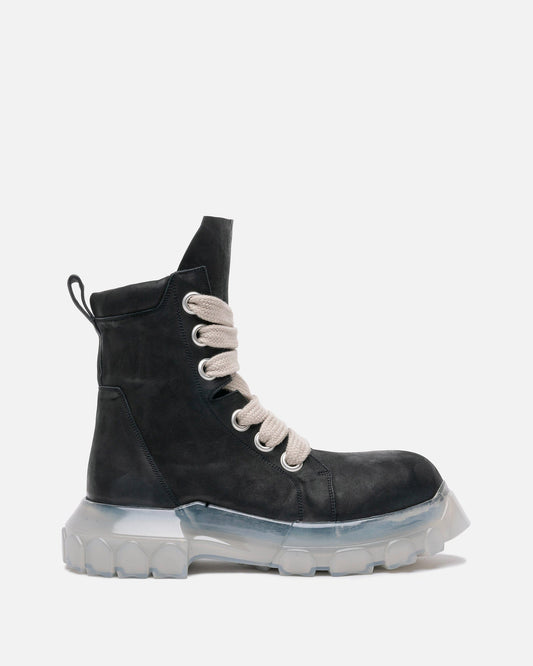Rick Owens Men's Boots Jumbo Lace Bozo Tractor in Black/Clear