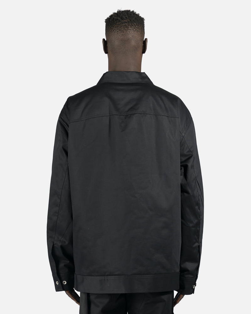 Rick Owens DRKSHDW Men's Jackets Jumbo Worker Jacket in Black