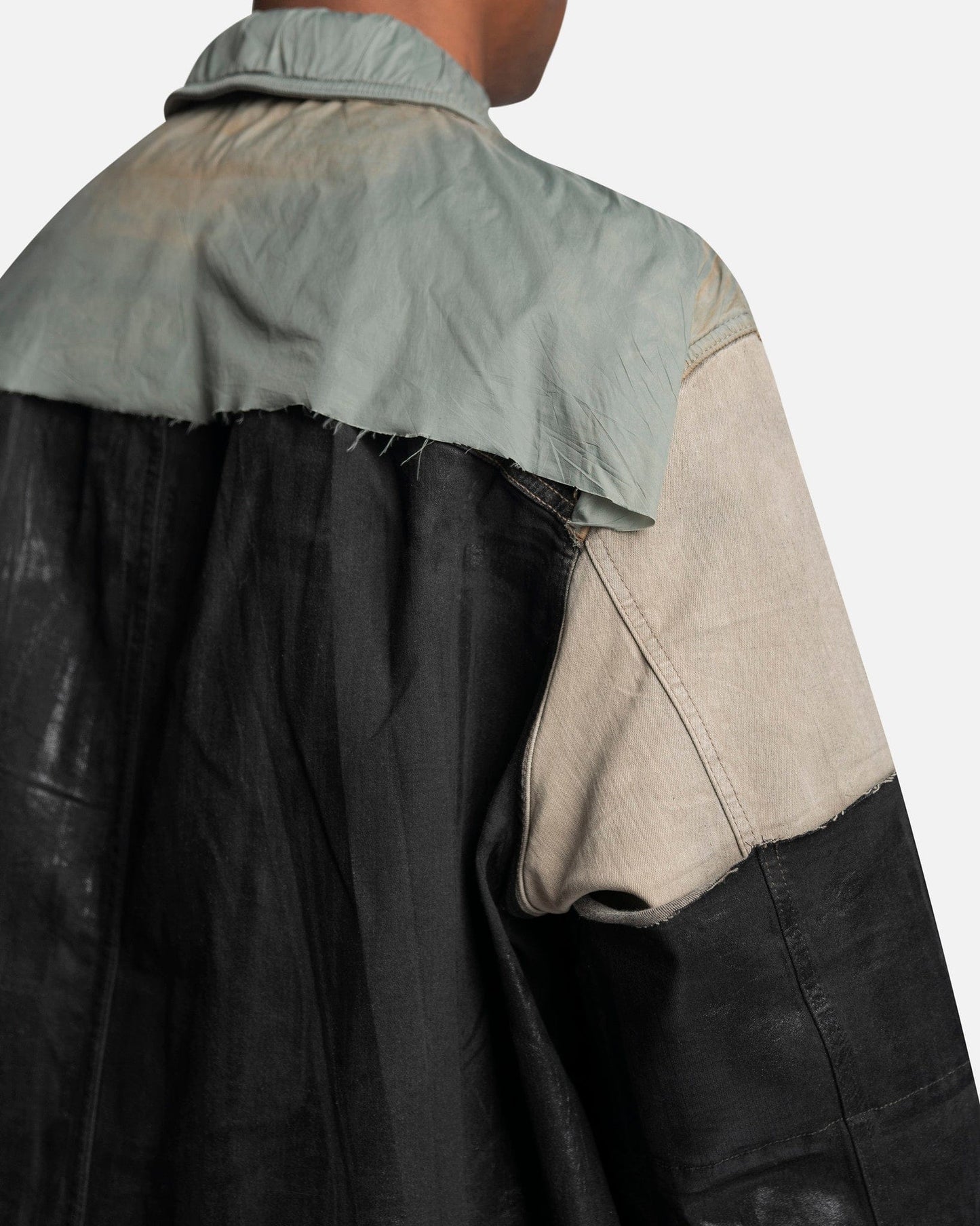 Rick Owens DRKSHDW Men's Jackets Jumbo Worker Jacket in Mineral Pearl Combo