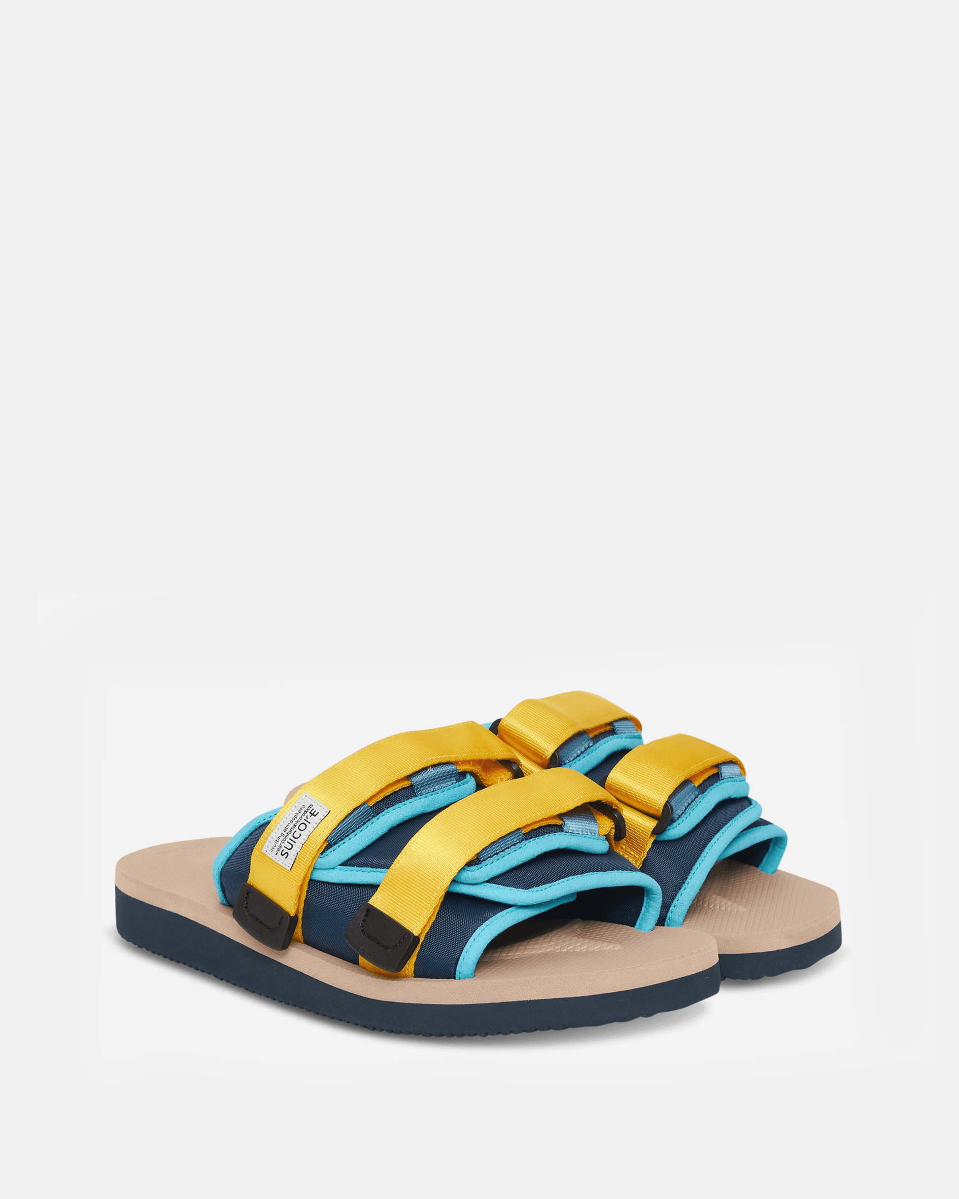 Suicoke Men's Sneakers Kaw-CAB Sandal in Navy & Yellow