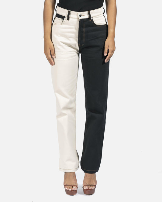 Nanushka Women Pants Kemia Jeans in Black/Off-White