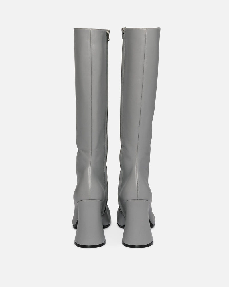 Marni Women Boots Knee-High Leather Boots in Grey