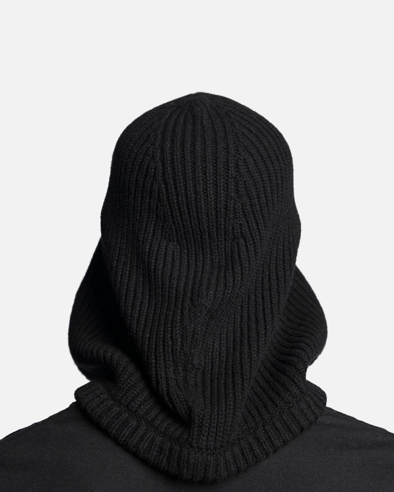 Rick Owens Men's Hats Knit Hood in Black