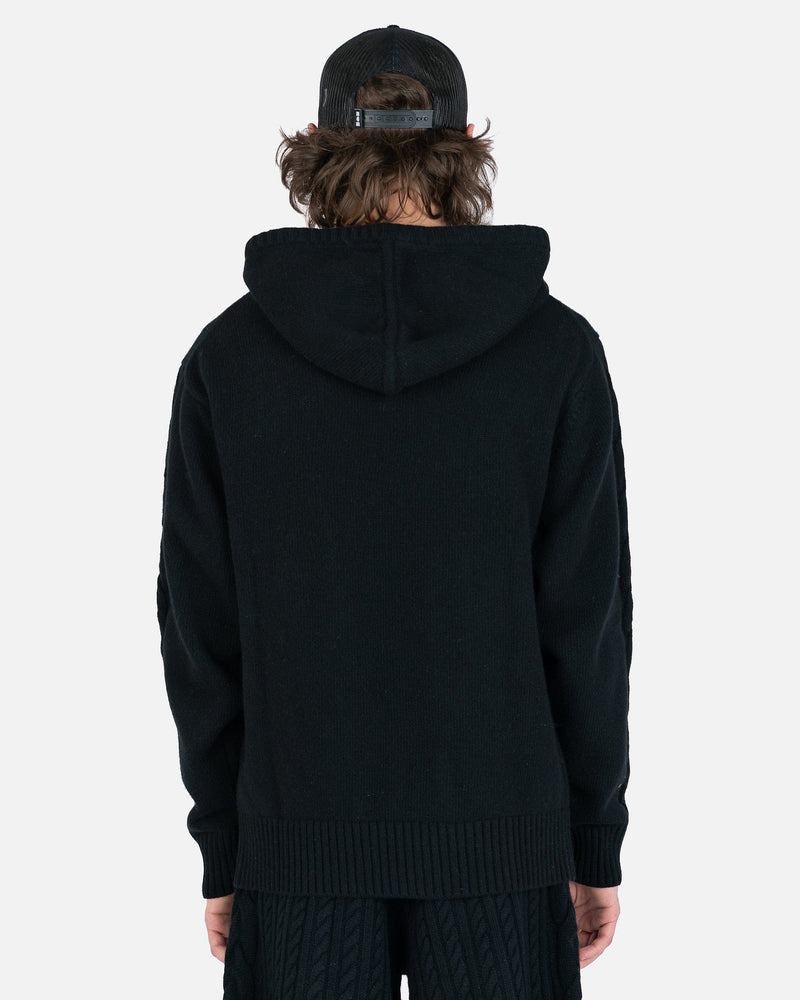 NAHMIAS Men's Sweatshirts Knit Hoodie in Black
