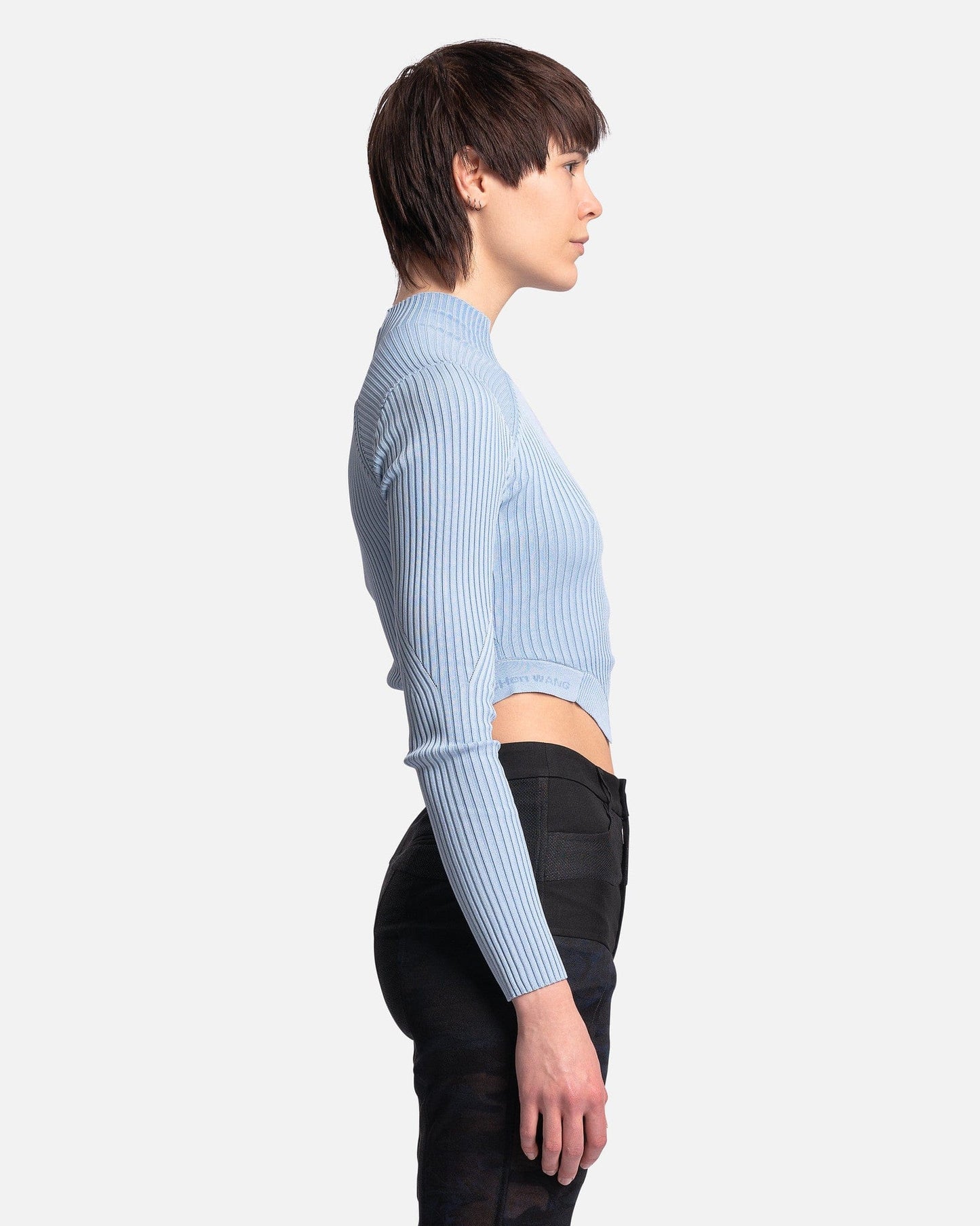 Feng Chen Wang Women Tops Knit Long Sleeve Top in Blue