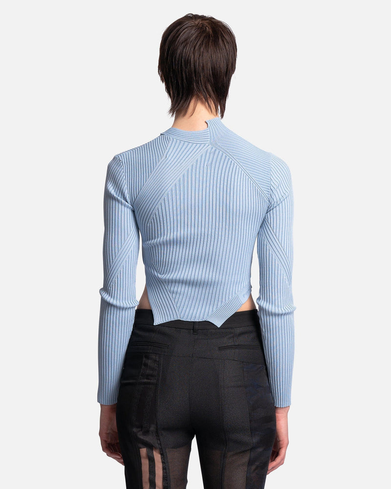 Feng Chen Wang Women Tops Knit Long Sleeve Top in Blue