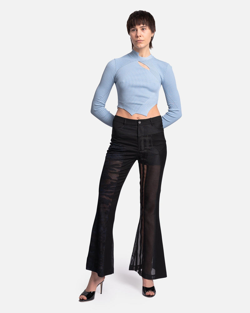 Feng Chen Wang Women Tops Knit Long Sleeve Top in Blue