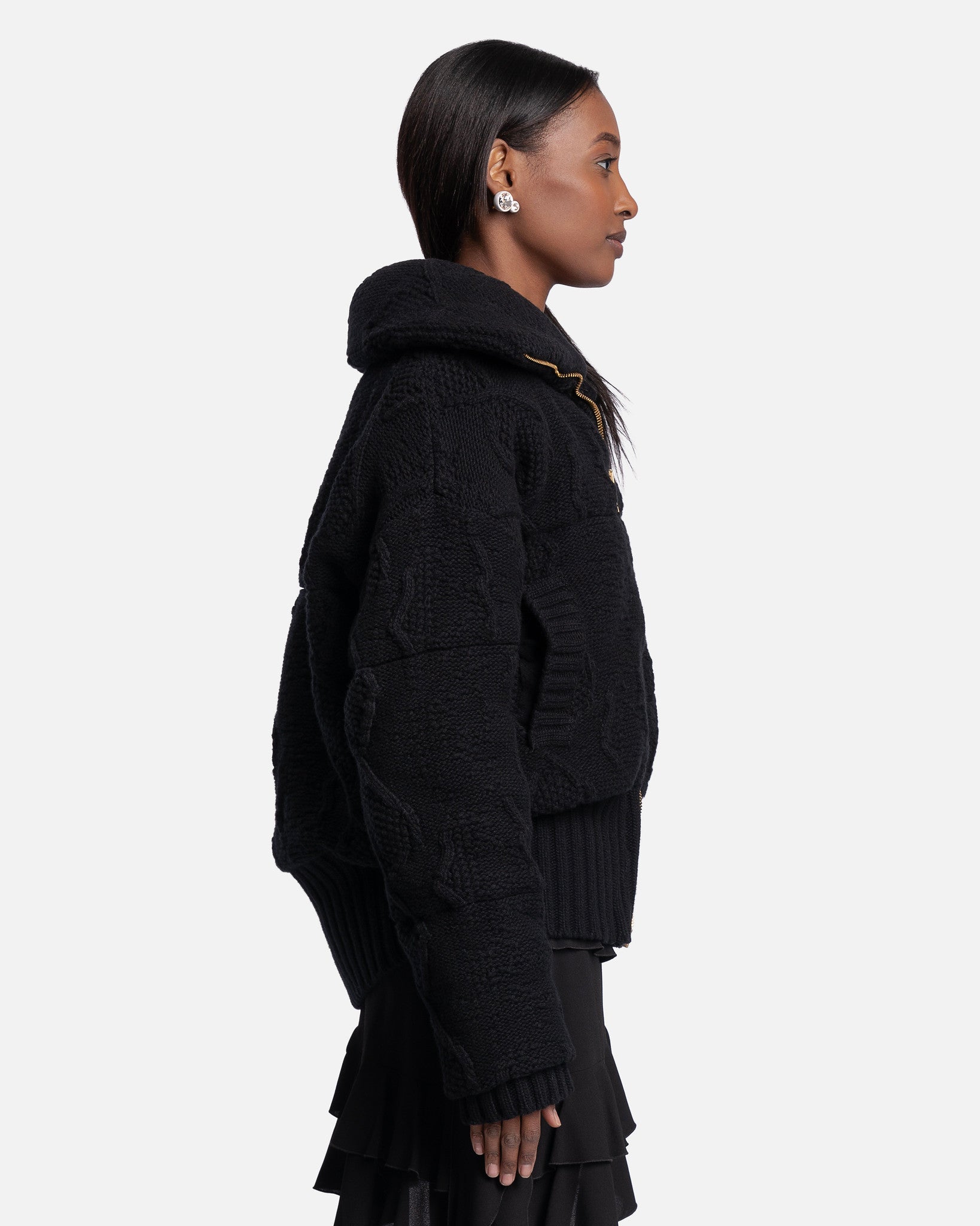 Blumarine Women Jackets Knitted Heavy Jacket in Black