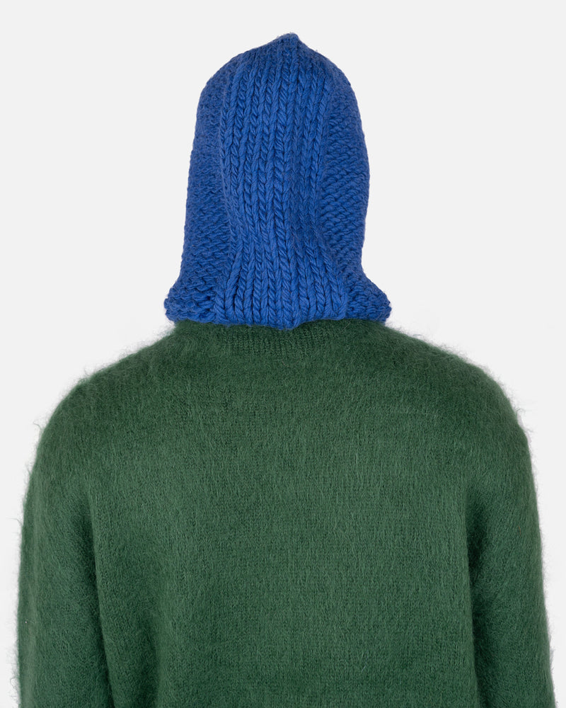 Knitted Hood in Blue/Green – SVRN