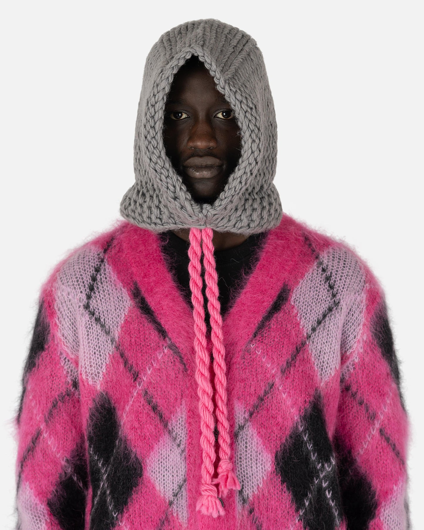 JORDAN Women Sneakers O/S Knitted Hood in Grey Melange/Pink