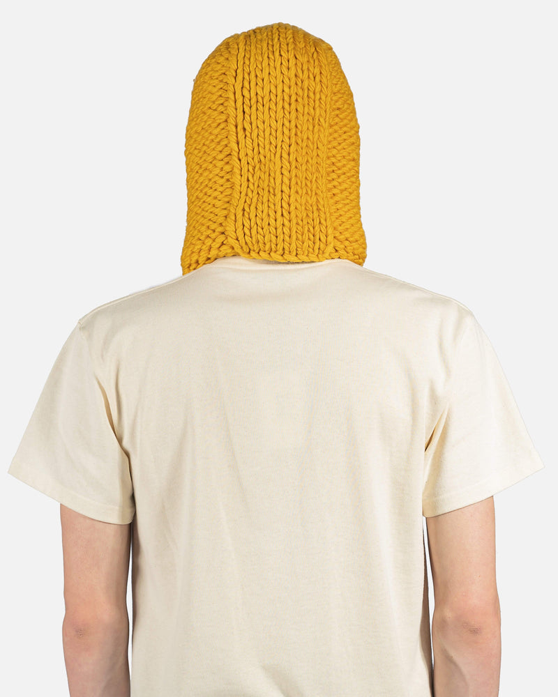 JW Anderson Scarves Knitted Hood in Mustard