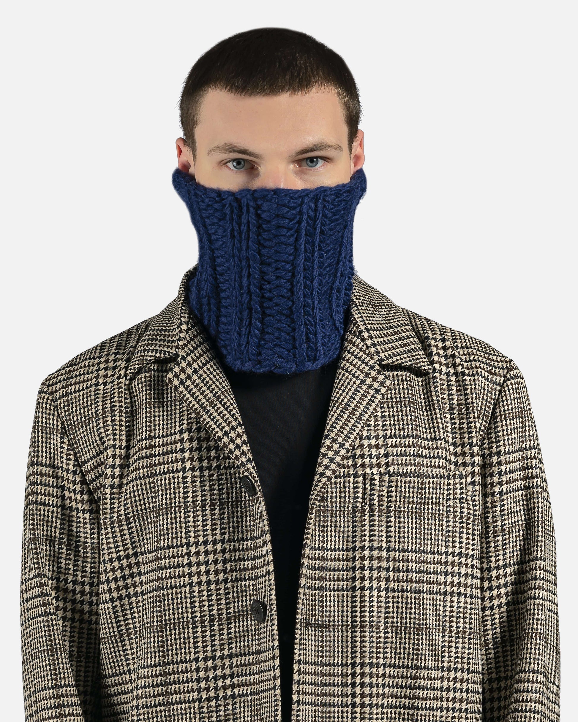 JW Anderson Scarves Knitted Snood in Navy