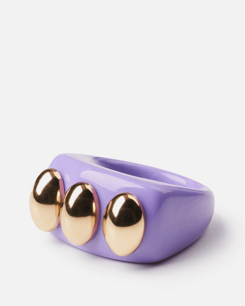 La Manso Jewelry Knuckle Duster Ring in Lilac