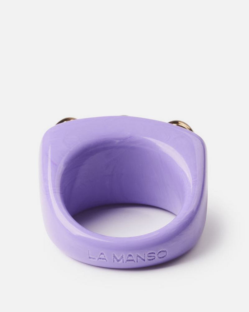La Manso Jewelry Knuckle Duster Ring in Lilac