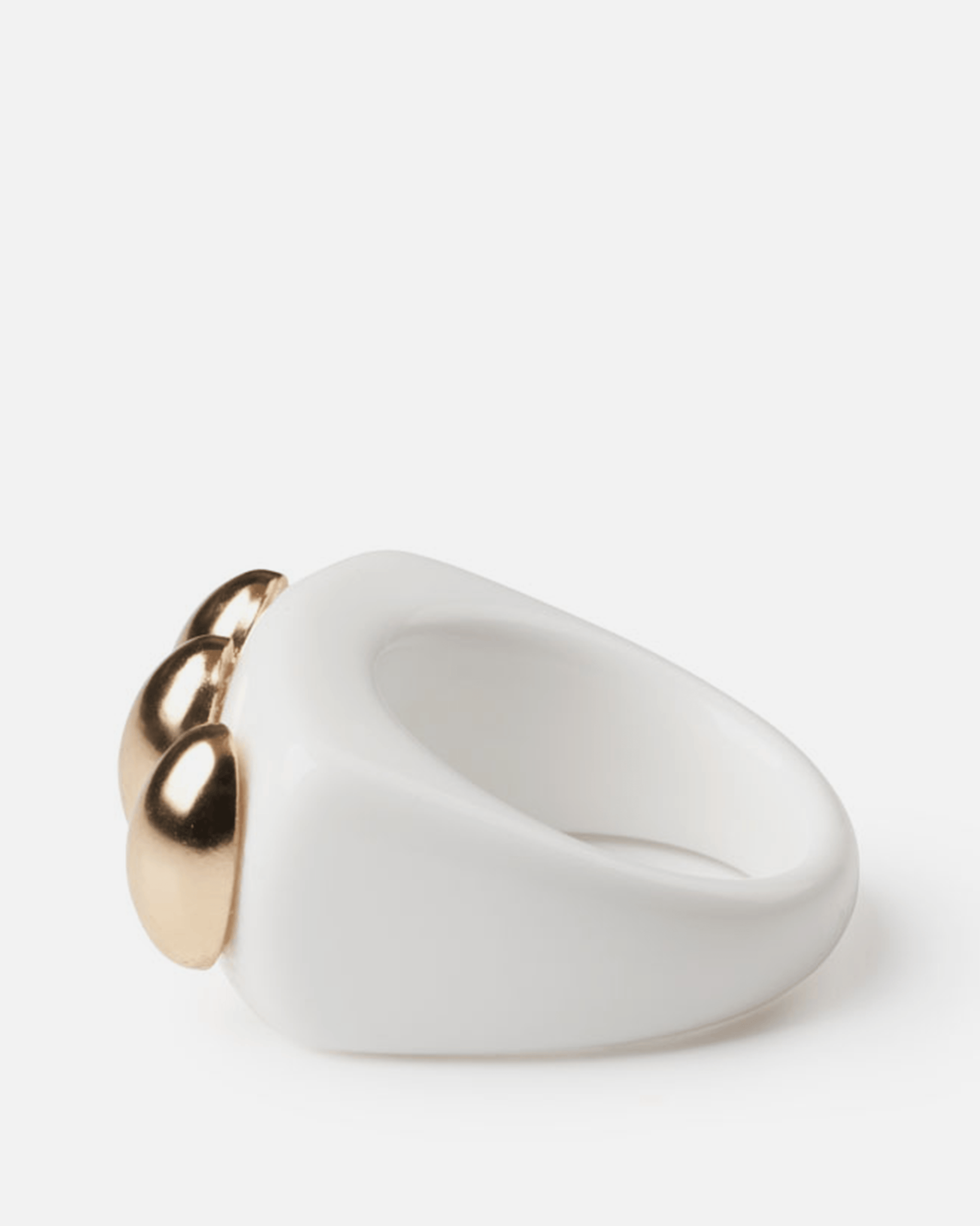 La Manso Jewelry Knuckle Duster Ring in White
