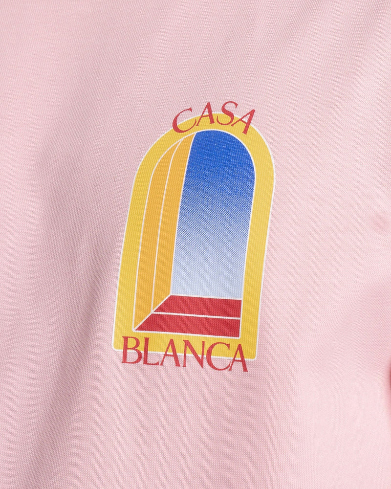 Casablanca Men's T-Shirts L'Arche de Jour T-Shirt in Pink