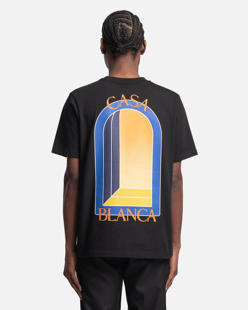 Casablanca Men's T-Shirts L'Arche de Nuit T-Shirt in Black