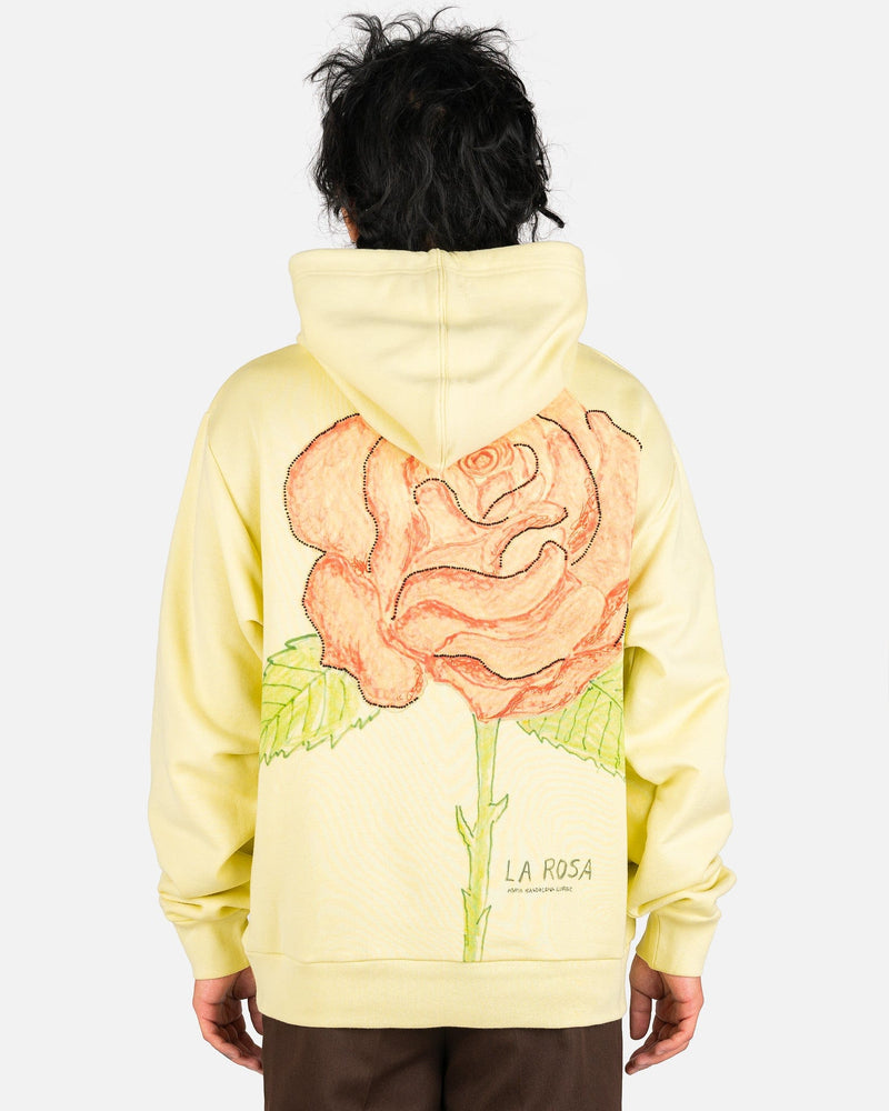 Marni Men's Sweatshirts 'La Rosa' Motif Hoodie in Lemongrass