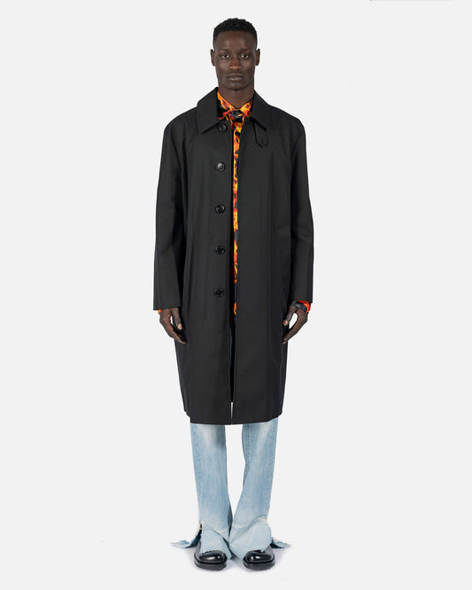 VETEMENTS Men's Coat Label Car Coat in Black