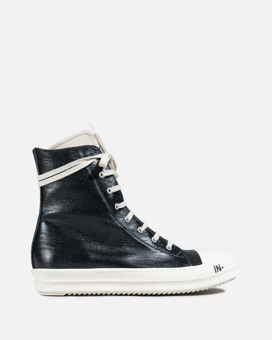 Rick Owens DRKSHDW Men's Shoes Lacquered High Top Ramones in Black