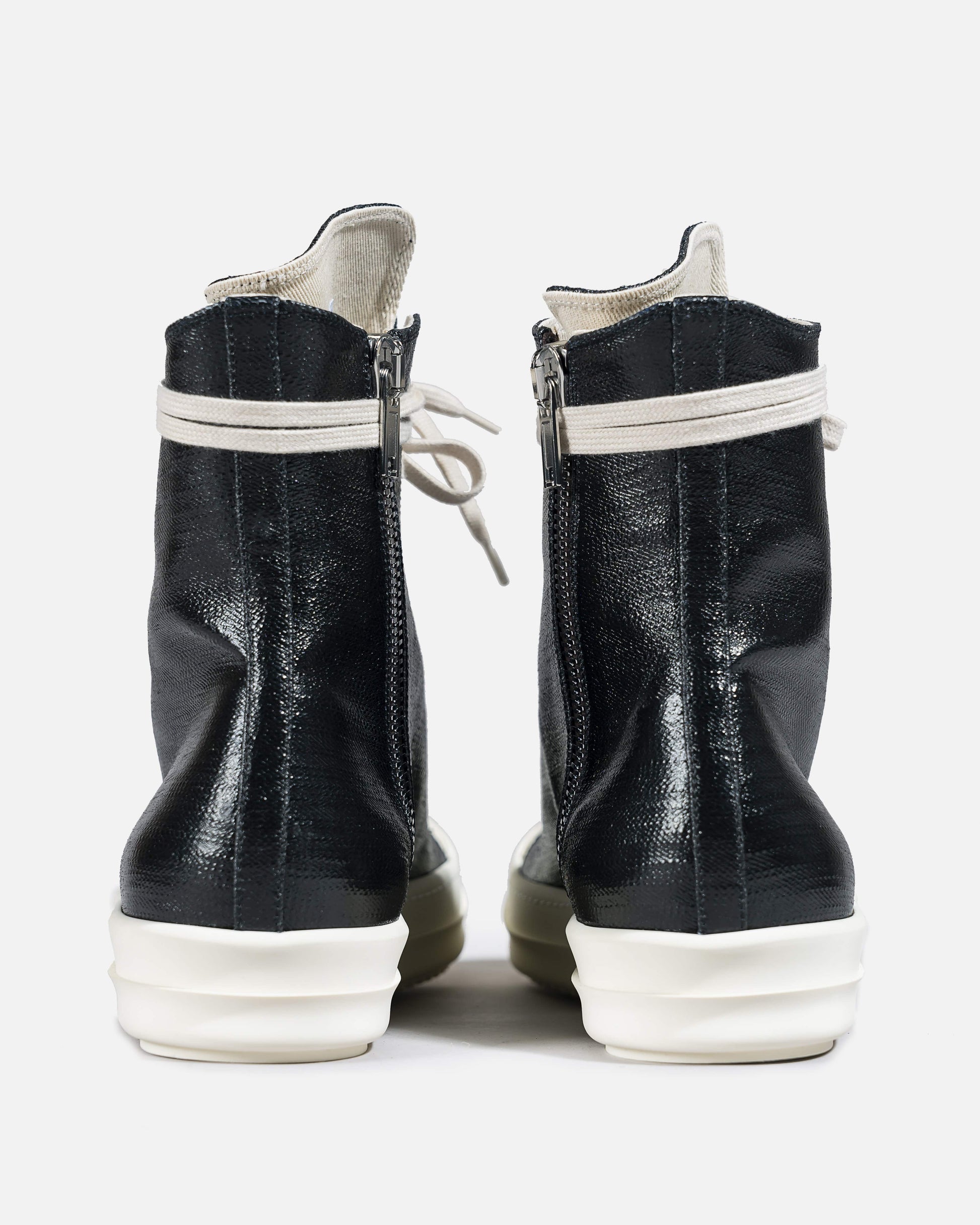 Rick Owens DRKSHDW Men's Shoes Lacquered High Top Ramones in Black