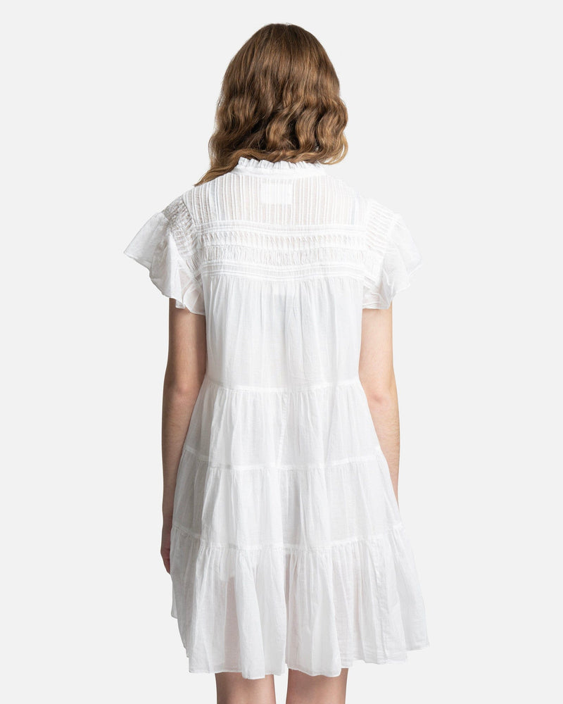 Isabel Marant Etoile Women Dresses Lanikaye Mini Ruffle Dress in White