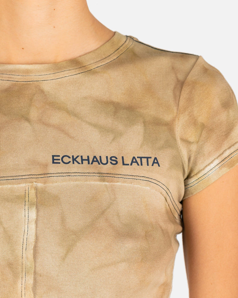 Eckhaus Latta Women Tops Lapped Baby Tee in Deep Earth