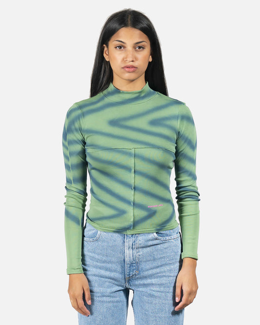 Eckhaus Latta Women Tops Lapped Baby Turtleneck in Directional Spray