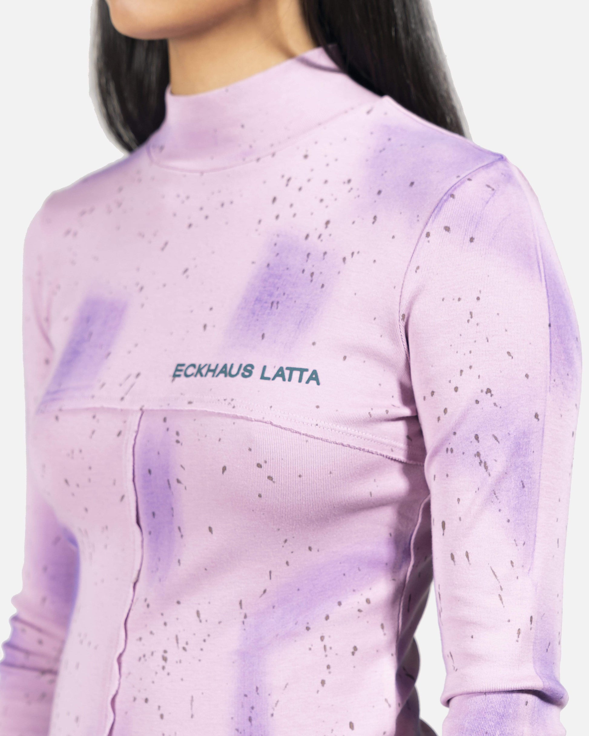 Eckhaus Latta Women Tops Lapped Baby Turtleneck in Galaxy Lilac