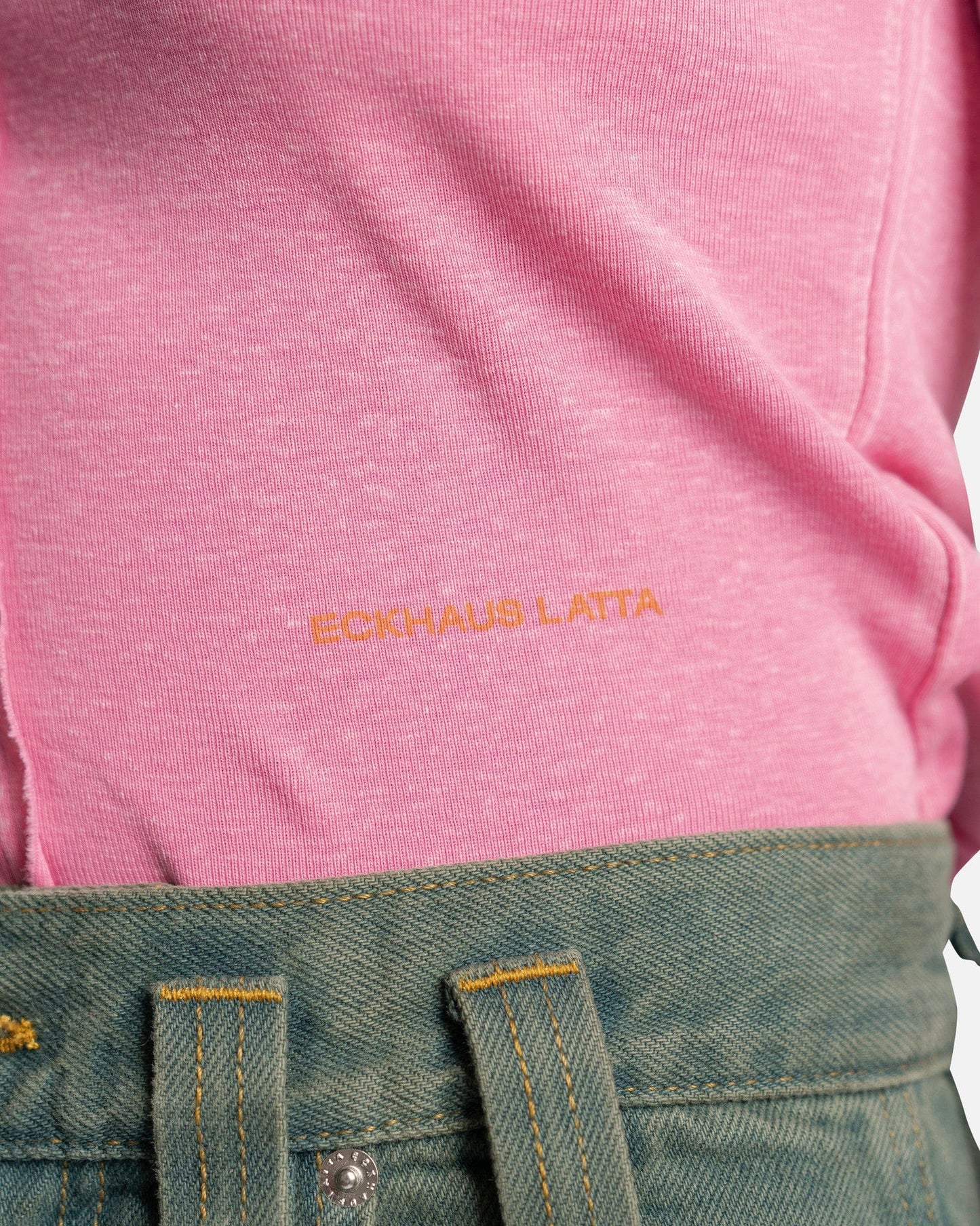 Eckhaus Latta Women T-Shirts Lapped Baby Turtleneck in Petunia