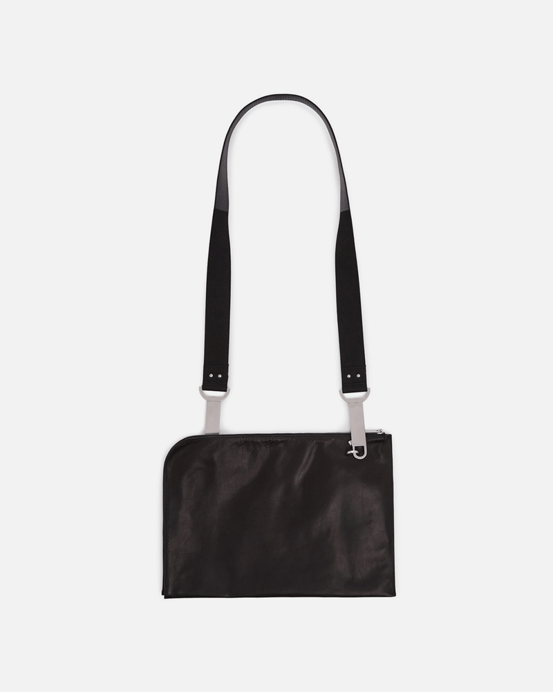 Rick Owens Leather Goods Large Soft Pouch in Black